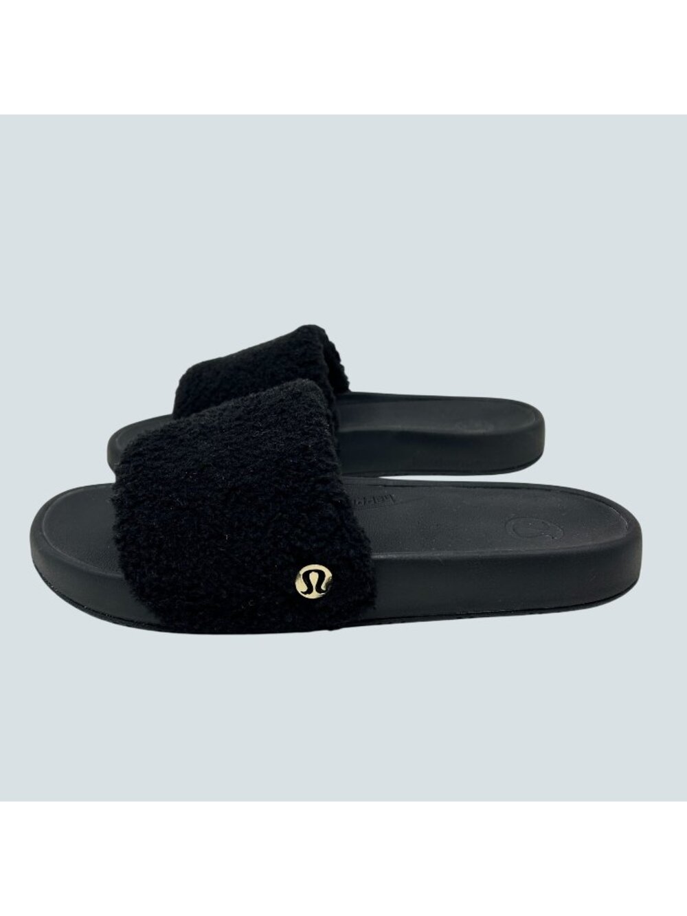 Lululemon Women’s Fleece Restfeel Slide Black Sandals Size 10 LW9FORS